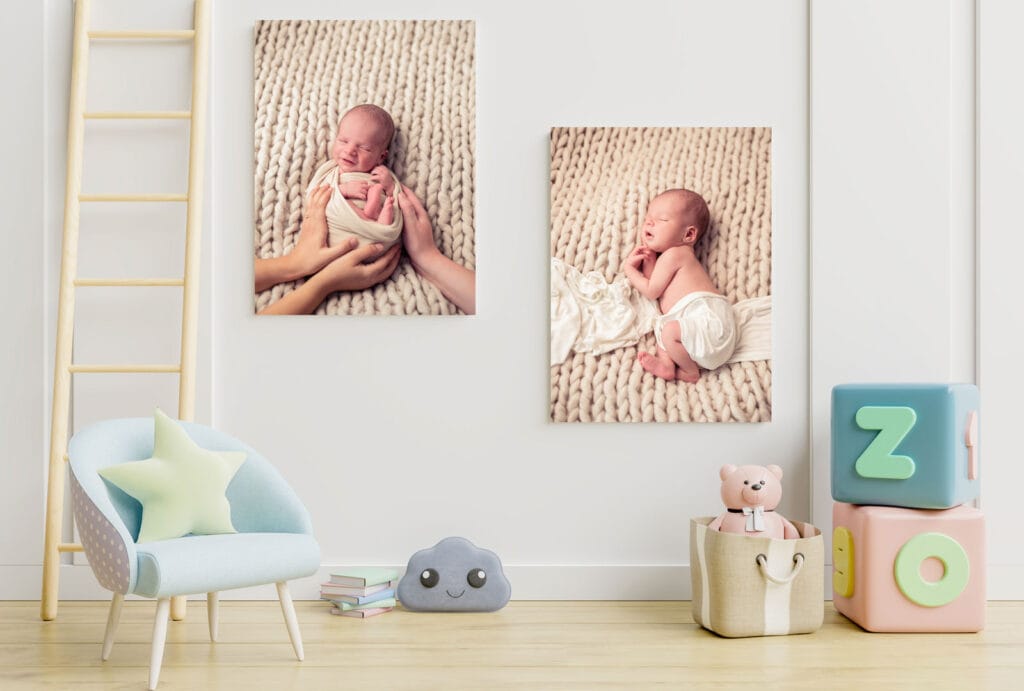 Kinderzimmer Wandbild Wood Collage Newborn